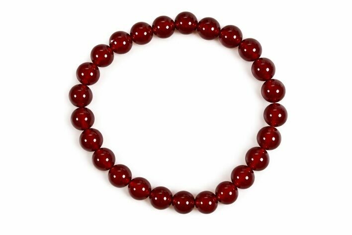 Carnelian Agate Stone Bracelet - Elastic Band - Photo 1